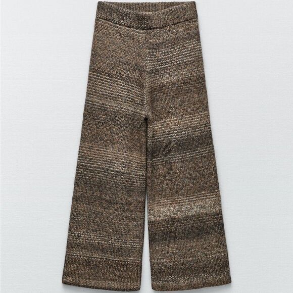 Zara Rustic Knit Pants New - Picture 2 of 4